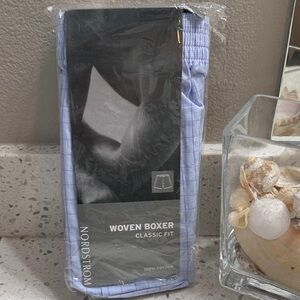 Nordstrom NEW Lavender Grid Plaid Woven‎ Boxer SZ 44 cotton Classic fit comfy